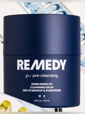 REMEDY Derm Dissolve Pre-Cleansing Balm ~ Melts Makeup & Sunscreen ~ NEW